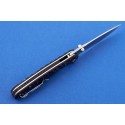 Нож складной H6 grooved black 7785