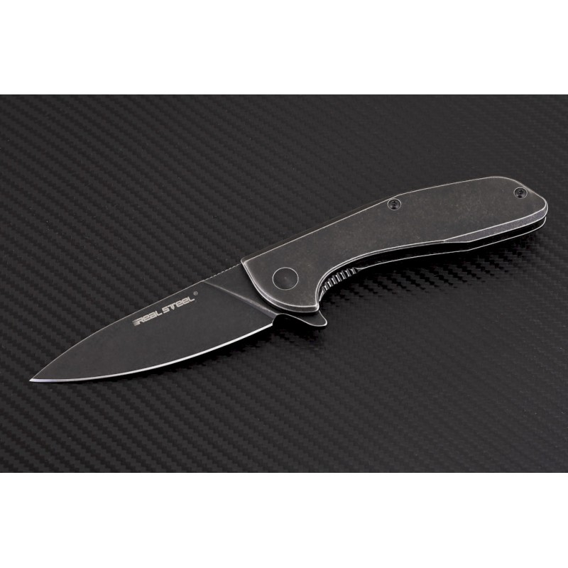 Ніж складаний E571 black stonewashed 7132