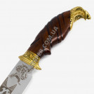 Нож эксклюзивный ручной работы "Кобра" с литьём, кожаные ножны