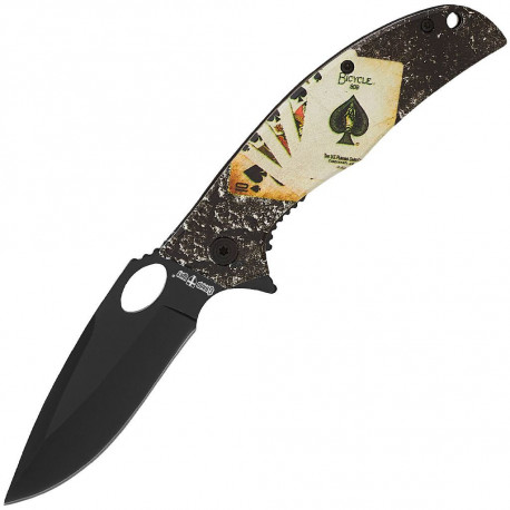 Нож складной, полуавтоматический Покер WK 07024
