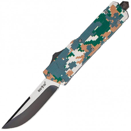 Нож фронтальный, автоматический 9182 BCV (стеклобой) Пиксельный камуфляж