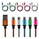 Кабель micro USB ткань, плетенный