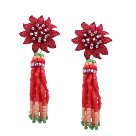 Серьги-кисти из бисера Zara