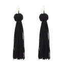 Жіночі довгі сережки-пензлі Saint Laurent
