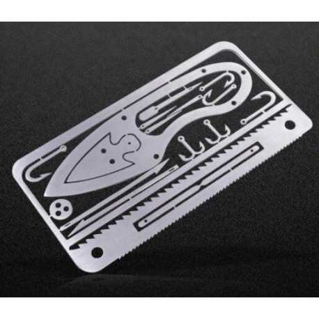 Мультитул кредитка выживальщика Survival Multitool Card 17в1