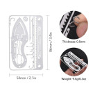 Мультитул кредитка выживальщика Survival Multitool Card 17в1