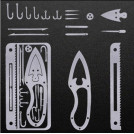 Мультитул кредитка выживальщика Survival Multitool Card 17в1