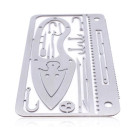 Мультитул кредитка выживальщика Survival Multitool Card 17в1
