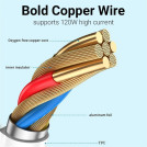 Кабель Type-C (120W) Turbo Quick Charger Data Cable 6A