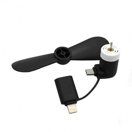 Міні вентилятор для телефону micro USB/Lightning