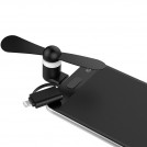 Міні вентилятор для телефону micro USB/Lightning