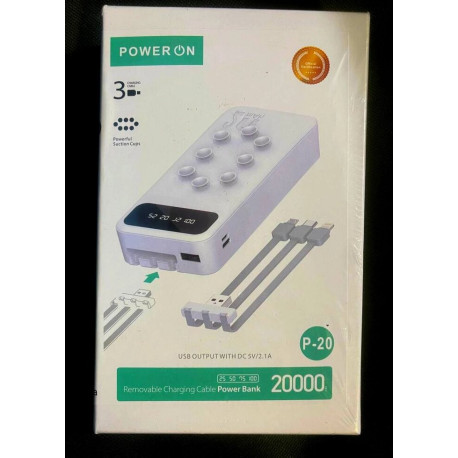 Зовнішній акумулятор PowerOn 20000mAh