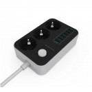 Мережевий подовжувач SE3631 3 розетки 6 USB 1.6 м