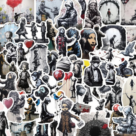 Набір наклейок Banksy 50 шт.
