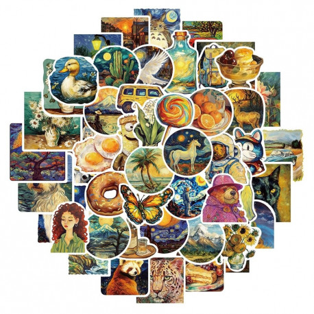 Набір наклейок Paintings 50 шт.