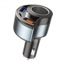 Автомобільна зарядка 2USB 3.1A+Type C+гніздо 12V-24V