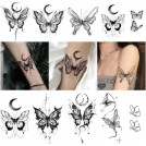 Татуировка временная переводная Butterfly Set набор из 10 шт