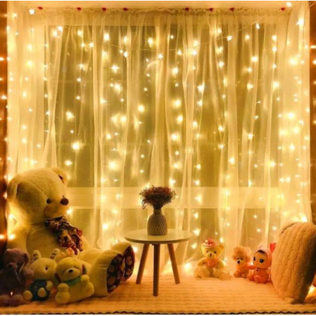 Светодиодная гирлянда водопад штора 480 LED warm 3x3м (10-2)