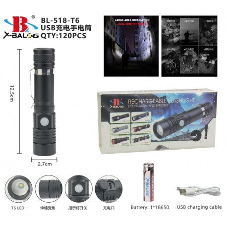 Аккумуляторный фонарь BL-518-T6