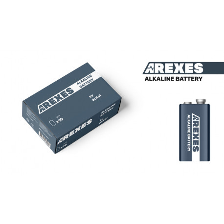 Батарейка 6LR61 9v Arexes алкалиновая (24шт в упаковке)