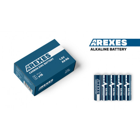 Батарейка R6/AA 1.5v Arexes цинк карбон (60шт в упаковке)