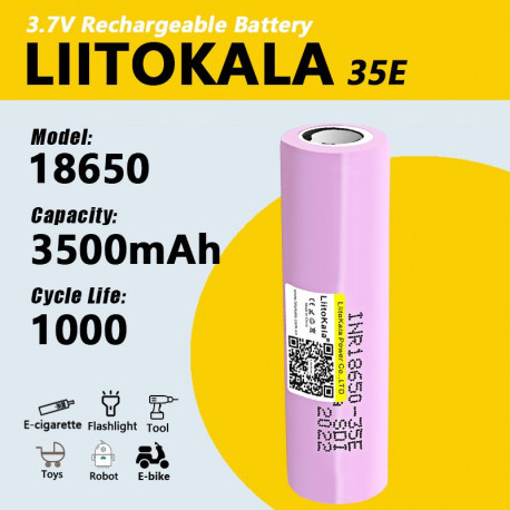 Аккумулятор LiitoKala 35E 18650 3500mAh (без пиптика) оригинал