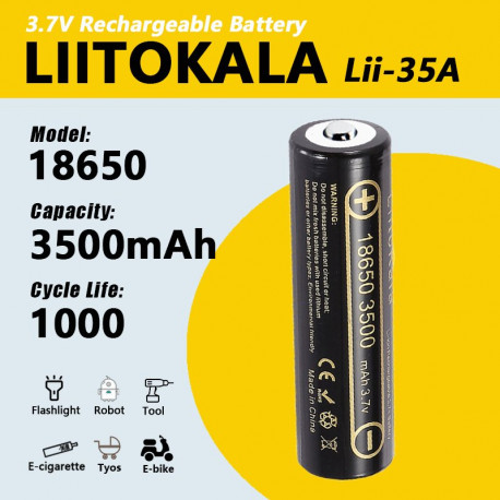 Аккумулятор LiitoKala 35A-JT 18650 3500mah оригинал