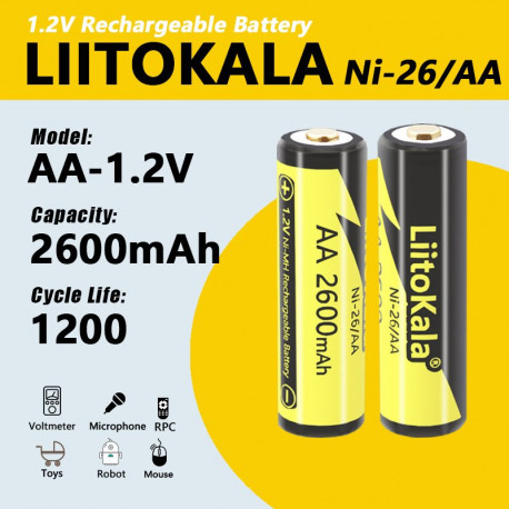 Аккумулятор LiitoKala Ni-26/AA 1.2V 2600mAh оригинал