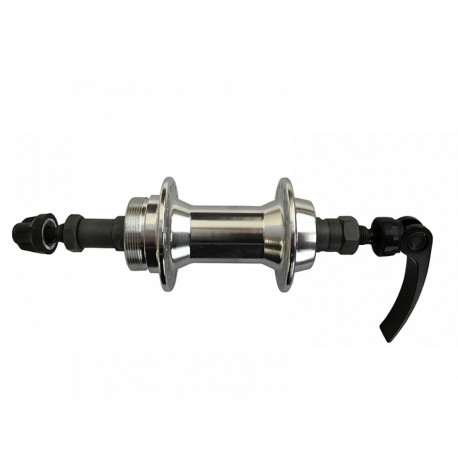 Втулка алюмінієва задня під ексцентрик на промпідшипнику ( V-Brake) Silver 36H top