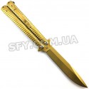Нож-бабочка "Benchmade" золотой